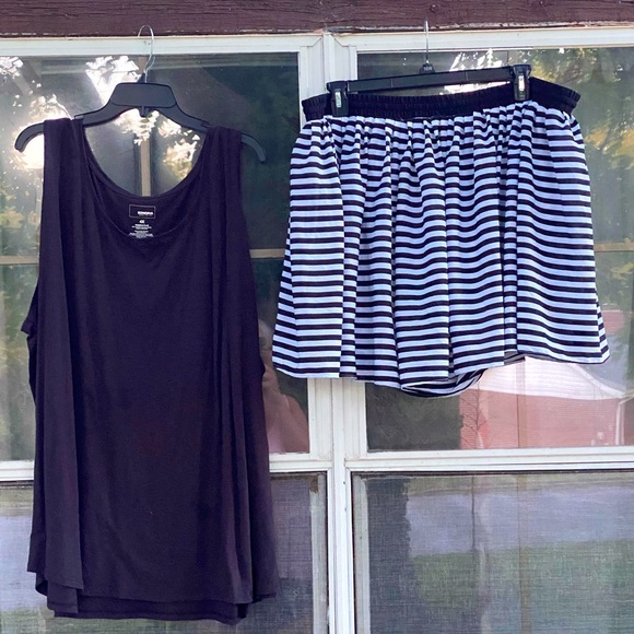 torrid Other - 2PC Black & White Torrid Skort Set with Matching Top 3X 4X